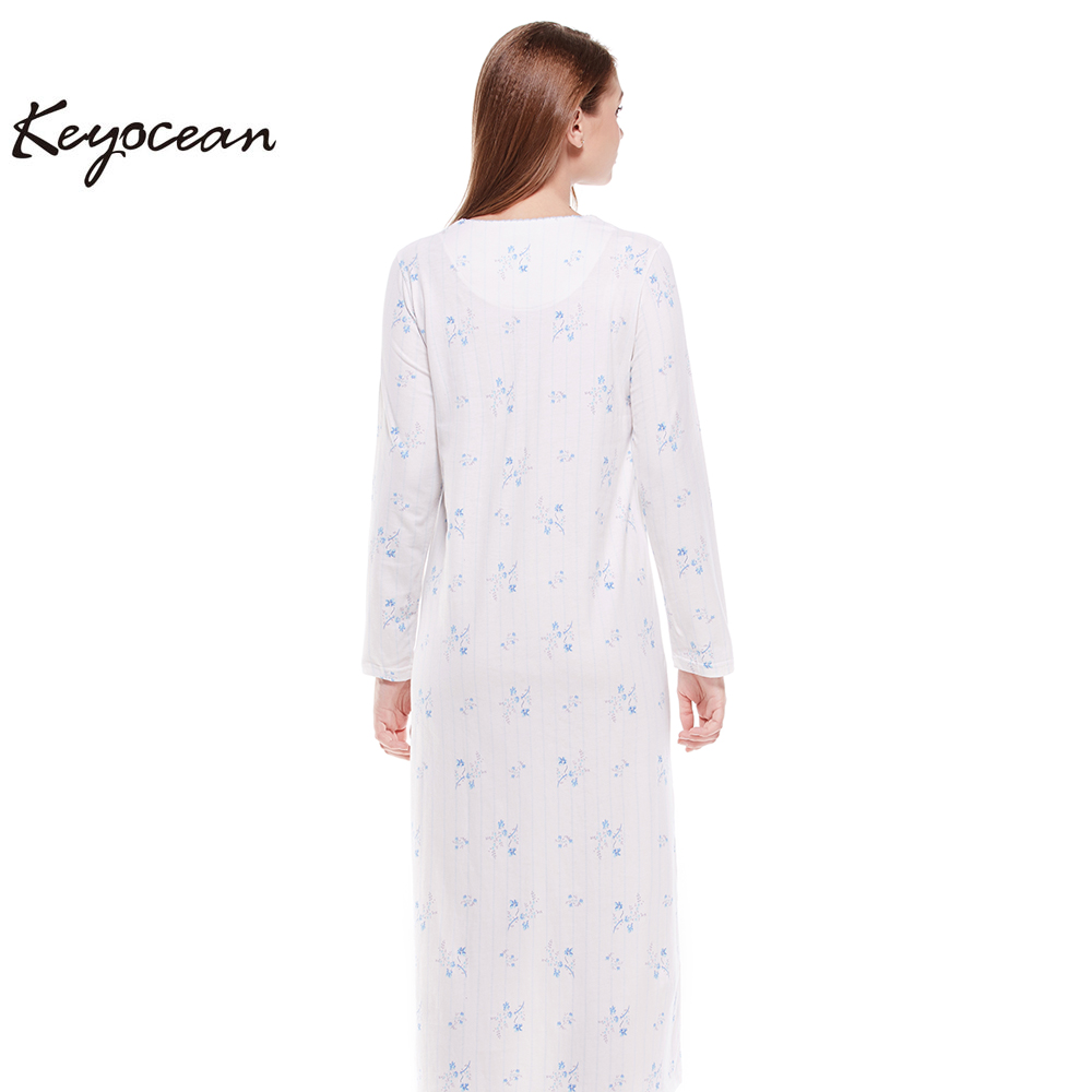 womens cotton long nightgowns